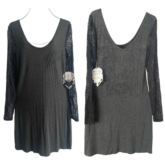Metal Mulisha‎ Betty Dress Long Lace Sleeves 
Soft Stretchy Fabric
Size XL - Picture 1 of 14